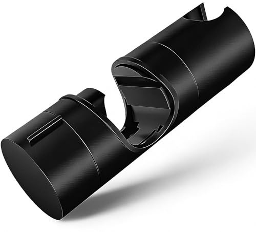 Duschkopfhalterung Schwarz, Duschbrause Halterung für 18-25 mm Duschstange, Brausehalter, Verstellbar Handbrause Halterung, Duschhalterung für Duschkopf Halterungen für Stange