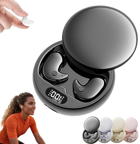 Qosigote Mindpods Écouteurs, Mindpods Ecouteur Sommeil, Écouteurs sans Fil Intra-Auriculaires, Conception Ergonomique, Aucune Pression sur L'oreille, Adapté À Chaque Instant (Noir)