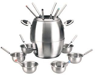LACOR - 71723 - Fondue Sin Base Cristal para 6 Personas INOX.