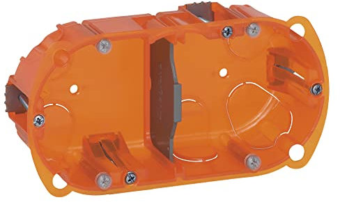 LEGRAND - Unterputzdose Batibox für verschiedene Materialien – verstärkte Steifigkeit – für Putz, Sperrholz, Blech, Ziegel – Tiefe 40 mm – Bohrdurchmesser 67 mm – 2 Posten