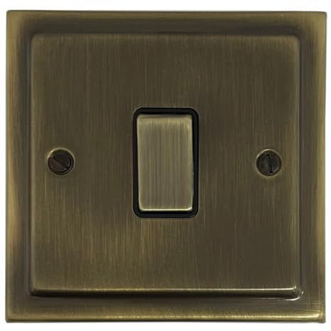 G&H Brassware TAB301 Victorian Antique Brass Light Switch 2-Way 10A One Gang