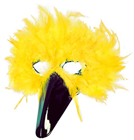 KarnevalsTeufel Vogelmaske mit Federn – Federdomino Maske für Karneval & Maskenball – Faschingsmaske mit Schnabel – Party Accessoire für Mottoparty & Halloween