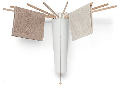 Foppapedretti Tub8 Stendino da Parete in Legno, Naturale