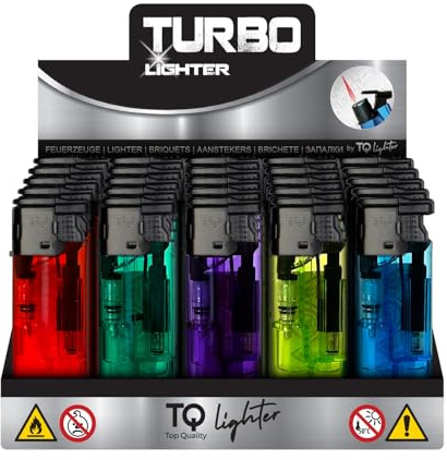 50-200 Stück h2i Einwegfeuerzeuge bunt mit Reibrad oder Jetflamme + h2i Sticker (f. 200 Stück Jet Flame)