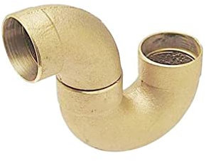EZ-FLUID Sanitär-Rohrverschraubungen aus Messing für DWV-Kupferrohre und Armaturen C x C x C (Kupferschweißlötsockeln), Verbindungsstück aus Messingguss für DWV-System (1 Stück)