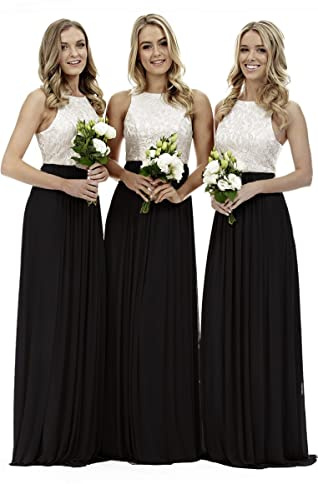 Lecureler Long Lace Prom Bridesmaid Dress