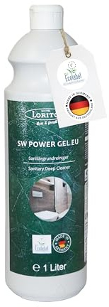 Lorito SW Power Gel 1L Sanitärreiniger | Wirkungsstarker Sanitärgrundreiniger gegen Kalk & hartnäckige Verschmutzungen, für Pissoir, Toilette, Urinal & WC