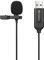 Sandberg Streamer, microfono con clip USB, omnidirezionale, microfono lavalier a clip, per computer portatile, USB-A, Plug & Play, per lo streaming di riunioni online, giochi, registrazione video,