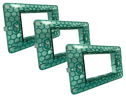 3 x Supporti plastica per interruttori e prese per cassette 502-503 - 504-507 da 2-3 -4-7 posti Compatibili living matix e vimar (Vimar Compatibile, 3 posti)