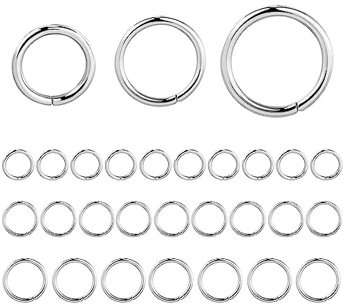 60Pcs Silver Open Jump Rings 3 4 5 mm Rings for Jewelry Making Accessories | Jump Rings Multiple Sizes Small Split Rings Necklace Bracelet Chains Repair Link Connect Jewelry Making Craft Supplies Set