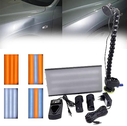 RayGenius Outils De RéParation De Bosses De Voiture LumièRe De Reconnaissance De Bosses Accessoires De RéParation Planche De Fixation à Cardan LumièRes De Mise à Niveau DéTecteur