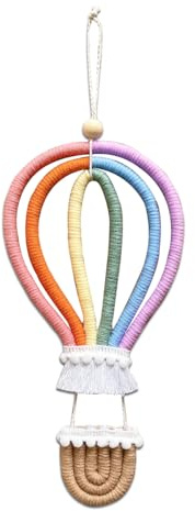 Tiardey Hot Air Balloon Hanging Decoration Wall Ornament Rainbow Hanging Decoration Pendant Home Boho Tapestry Decorative Hanging