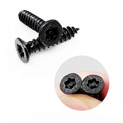 Dübel Schrauben Set 20pcs. M3 m4. Schwarzer Stahl-Pin Six-Lappen Torx flacher Senkrundrunde Pan-Taste-Kopf-Manipulationssicherheitssicherheit Selbstklopfen Holzschraube Schrauben ( Color : 3.9x13mm ,