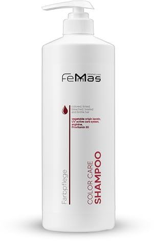 FemMas Color Care Friseur Haarshampoo I Color Shampoo für geschädigtes, trockenes & gefärbtes Haar I feuchtigkeitsspendend & langanhaltender Farbglanz I Farbshampoo mit Keratin & Arginin I 1000 ml
