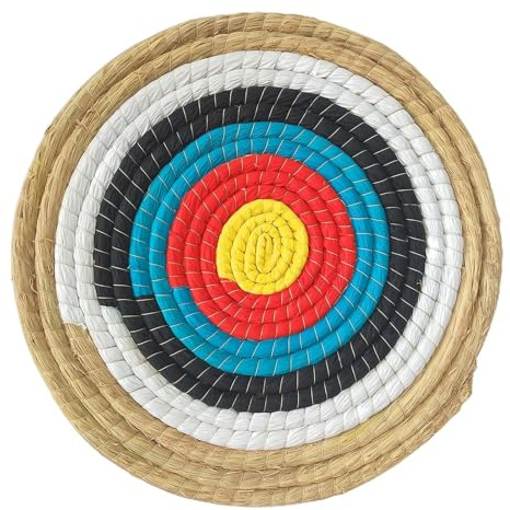 WJUHYGTF Outdoor Shooter Bogen Bogenschießen Ziel, Traditionelles Handgemachtes Festes Stroh Rundes Ziel Für Im Freienpraxis Und Schießenpfeil,Multi Colored