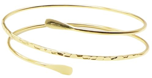 Jiamaohua Gold Coils Arm Cuff Bracelet for Women Girls Gold Cuff Bracelets Adjustable Boho Upper Arm Cuffs Minimalist Style Bangle Open Armlets Punk Bangles for Womens Jewelry Gifts
