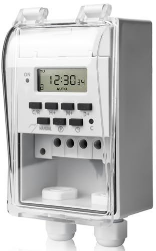 Programmierbarer Zeitrelaisschalter, 220 V Digitale Zeitschaltuhr, 12V DC 16A Timer Zeitschaltuhr, Programmierbarer Timer, digitaler Multifunktions LCD Anzeige