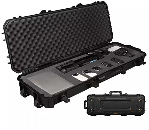 HUTRADE Estuche Rígido para Pistola De Airsoft, Maletín para Rifle O Escopeta con Gomaespuma Maletín para Rifle Escopeta Balines para Transporte Trípodes, Bípodes Y Rifles