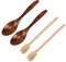 TYBYBB 4 Piezas Cuchara Miel Madera, Palo Miel Madera, Cuchara de Madera para la Miel, Agitadores de Miel, Cucharas de Madera Pequeñas para Mermelada, Miel, Café, Té, Chocolate Caliente