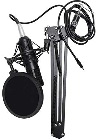 WDWDW Hot Professional Full Set of Meals Condenser Microphone Phantom Power USB Sound Card Recording Studio KTV/PC Microphone