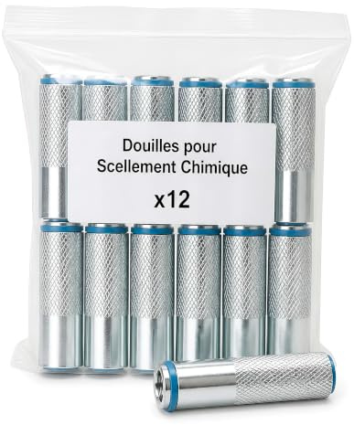 12 douilles pour scellement chimique - Diamètre 12 mm mm