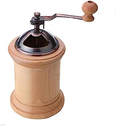 OZBME Molinillo de café Manual, Molinillo de Mano de Madera de Estilo Vintage, Molinillo clásico de manivela, Molinillo de café Manual Retro, máquina de Mano b