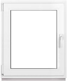 Framex Ventana de Sótano, Ventana de PVC, Blanca, Ancho x Alto 70 x 90 cm (700 x 900 mm), Doble Acristalamiento, Cristal Transparente (32 mm), Oscilobatiente, DIN Izquierda - Premium
