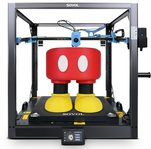 Sovol SV08 Max Großer 3D Drucker Core XY Voron 2.4 Open Source 700mm/s Hochgeschwindigkeits-3D-Drucker mit Wirbelstrom Sensor Linearschienen 1300W Heizbett HD Kamera Druckgröße 500x500x500 mm