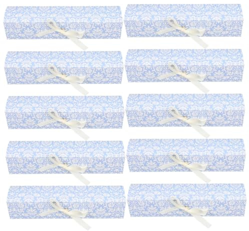 MOTHNUR 10 Stück Teiliges Faltbare Geschenkschachteln aus Stabilem Karton Elegante Verpackung für Pralinen Kekse Süßigkeiten für Hochzeiten Geburtstage Weihnachten und Besondere Anlässe