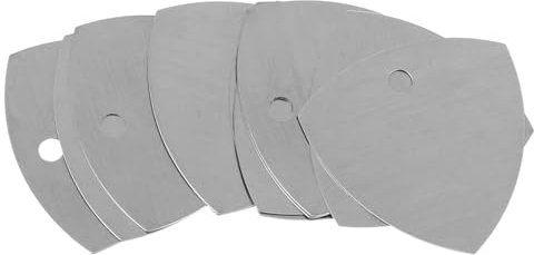 Cabilock 12 Stück Teiliges Edelstahl Gitarren plektrum Langlebige Bass Picks mit Glatter Oberfläche Leichter Tragbarer Fingerschutz für Klare Kräftige Klänge Gitarre und Westerngitarre