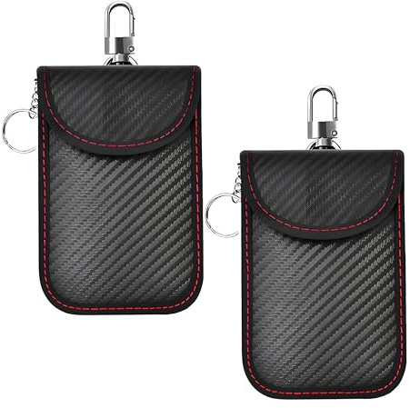2 tasche Faraday Cle Auto Anti RFID Blocca Segnale Volo Antifurto