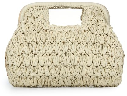 Jywmsc Strand Strand Handväska För Kvinnor Sommar Korgväska Mode Flätad Semester Väska, Beige