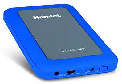 Hamlet HXD25U3MBL - Box per Hard Disk SATA, USB 3.0 da 2.5 (colore Blu)