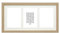 Deknudt Frames Cadre photo avec passe-partout pour 3 photos 10x15cm - Couleur chêne - Bois clair - Bois MDF - Multivue - Collage - pour accrocher ou poser - 23x40cm - S66KB3 10x15