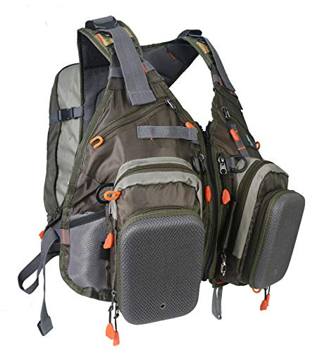 M MAXIMUMCATCH Maxcatch Fly Fishing Vest Adjustable Size Mesh Fishing Backpack