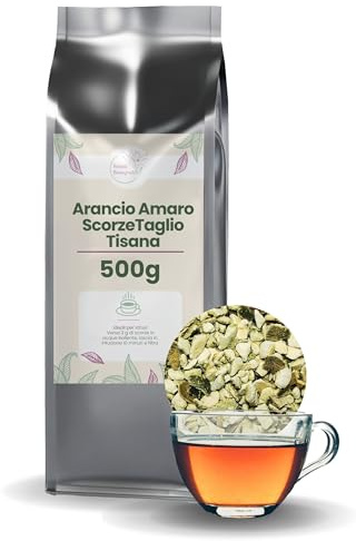 PATRIZIO BRESEGHELLO - Arancio Amaro Scorze Taglio Tisana 500 g - Arancio Amaro 100% Naturale per Tisane e Infusi - Tonico, Stomachico, Aperitivo, Febbrifugo