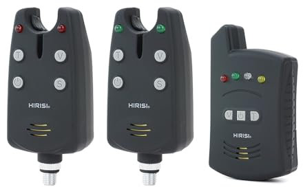 Hirisi Tackle Angeln Bissanzeiger 1 + 2 in Schutzhülle für Karpfenangeln B1235