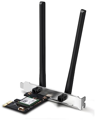 TP-Link Archer T6E WLAN PCI-E Netzwerk Karte AC1300 drahtloser Dual Band Express Adapter (Broadcom Chipsatz, 867MBit/s-5GHz, 400MBit/s-2,4GHz, 802.11ac/a/b/g/n, geeignet für Windows 10/8.1/8/7/XP)