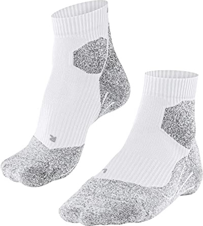 FALKE Women's RU Trail W So Functional Yarn Anti-Blister Running Socks 1 Pair, White-Mix 2020, 5.5-6.5