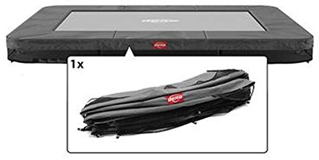 BERG Trampolin Schutzrand rechteckig Federabdeckung 280 x 190 cm Randabdeckung Grau - Ultim Favorit InGround