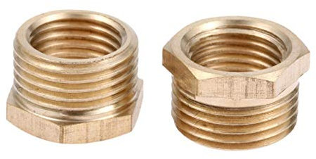 Quick Connect Connector Hose Joint 2Pcs 1/81/43/81/23/41Brass Pneumatic Hose Fitting Hex Reducer Bushing Female to Male Change Coupler Connector Adapter (Color : Female 02 to Male 03)