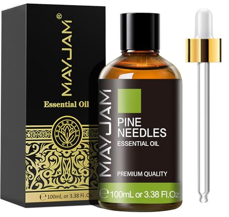 MAYJAM Kiefernnadeln Ätherisches Öl 100ML, Kiefernnadelnöl für Diffusor, Luftbefeuchter, DIY, Home，Wardrobes
