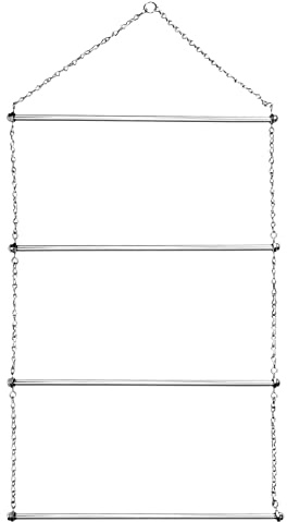 QWORK® Porte-couvertures pour Chevaux, 60 cm en Acier Inoxydable 304 pour Tapis de Selle, Tapis de Cheval et Serviettes Construction Robuste à 4 Niveaux