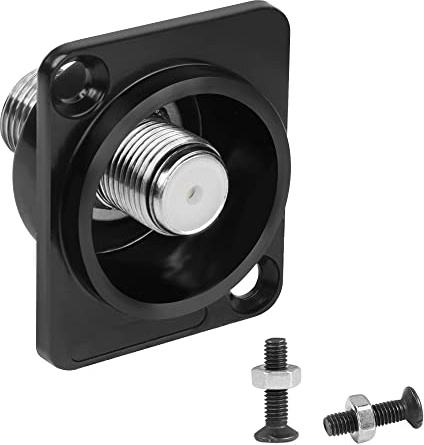 QIANRENON Zöllig F-Typ Panel Montage Antenne Adapter F-Typ Buchse auf Koaxialer Koppler F-Kopf CATV, XLR-Montage, für RG6-Koaxialkabel, TV Antenne, Satellitenempfänger