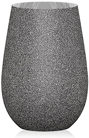 Stölzle Lausitz Stones Basalt Longdrinkgläser Dunkelgrau 465 ml, 6er-Set