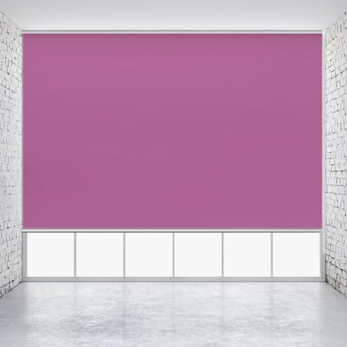 Doppelrollo Klemmfix Ohne Bohren 120 x 90 cm Blickdicht Sichtschutz Rollade Rollo Jalousie Höhe Stufenlos Verstellbar für Fenster & Tür, Rosa