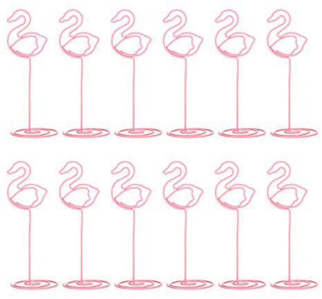 Wifehelper Swan Foto-Clip aus Metall, Eisendraht, Büro-Halter, Bild-Clip, 12 Stück, Zubehör, Visitenkartenspender, Nachrichtenhalter, Notiz-Visitenkartenhalter