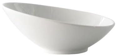 Tazón De Sopa Grande Para Ensaladeras Cuenco inclinado de cerámica blanca pura, cuenco original for ensalada de frutas, cuenco for Fideos, vajilla for el hogar Cuencos Para Cocina Cuenco Para Ensalada