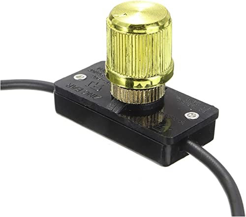 RRBXXUYN Industrial Switch Rotary Encoder 120V 500W Light Dimmer, Brass, Manual, Rotary Actuator, One Color