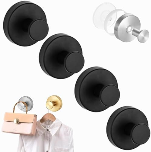Akayoo Gancio Bagno con Ventosa,Ganci A Ventosa per Asciugamani Bagno,Gancio Porta Asciugamani per Doccia,Porta Asciugamani A Ventosa,Porta Salviette Bagno A Ventosa,Appendiabiti con Ventosa-4pcs-A